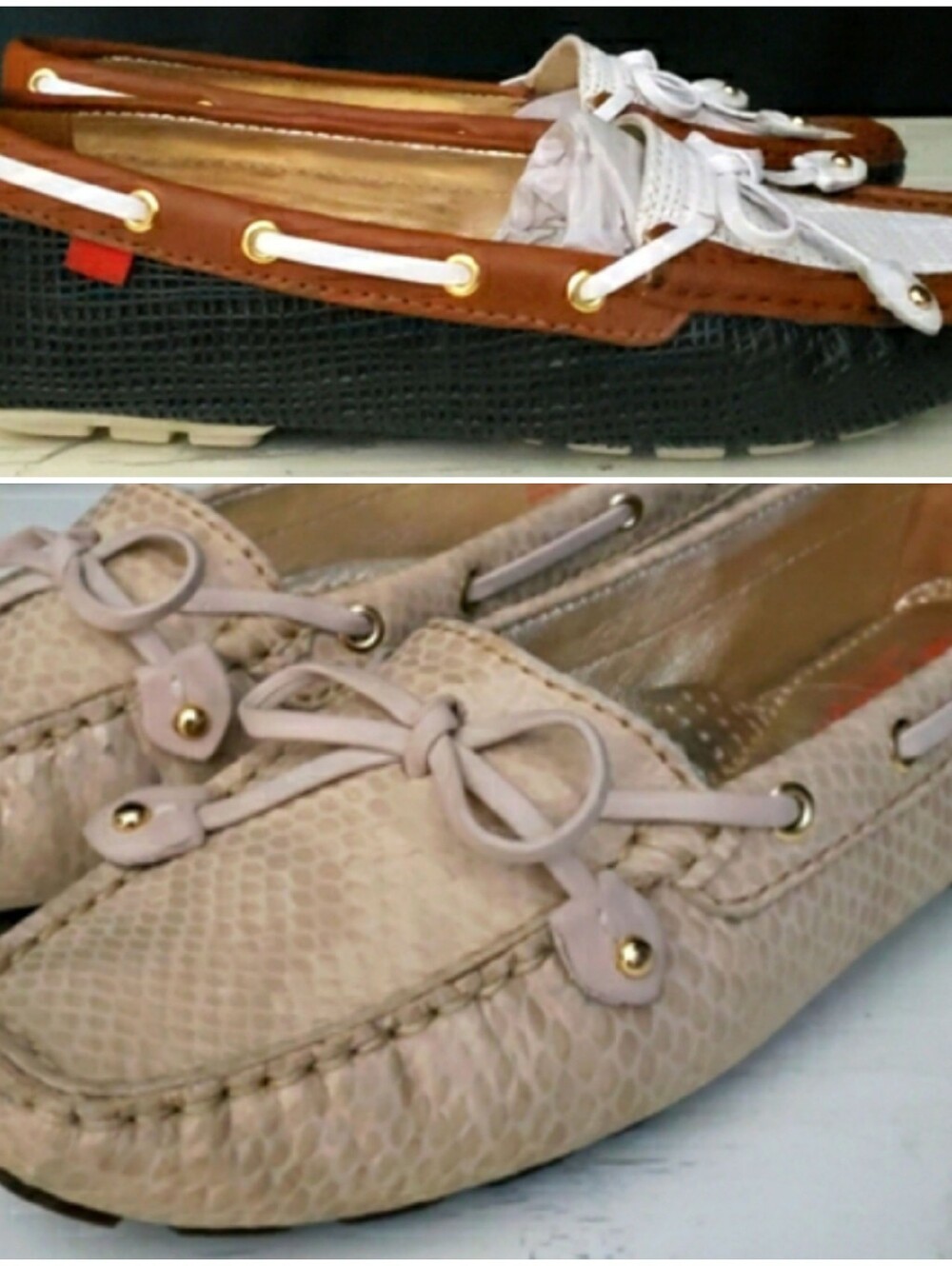 2 PAIRS FOR 1 PRICE Marc Joseph NY Driving Mocs - Women's 5.5 (Youth 3.5)